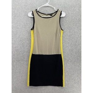 Ann Taylor Women's Sleeveless Dress Illusion Size XS Colorblock A Line